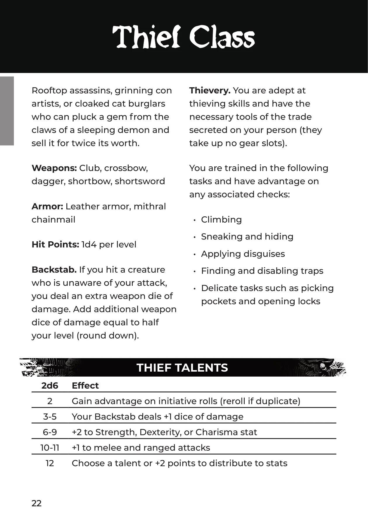 Shadowdark RPG, p. 22